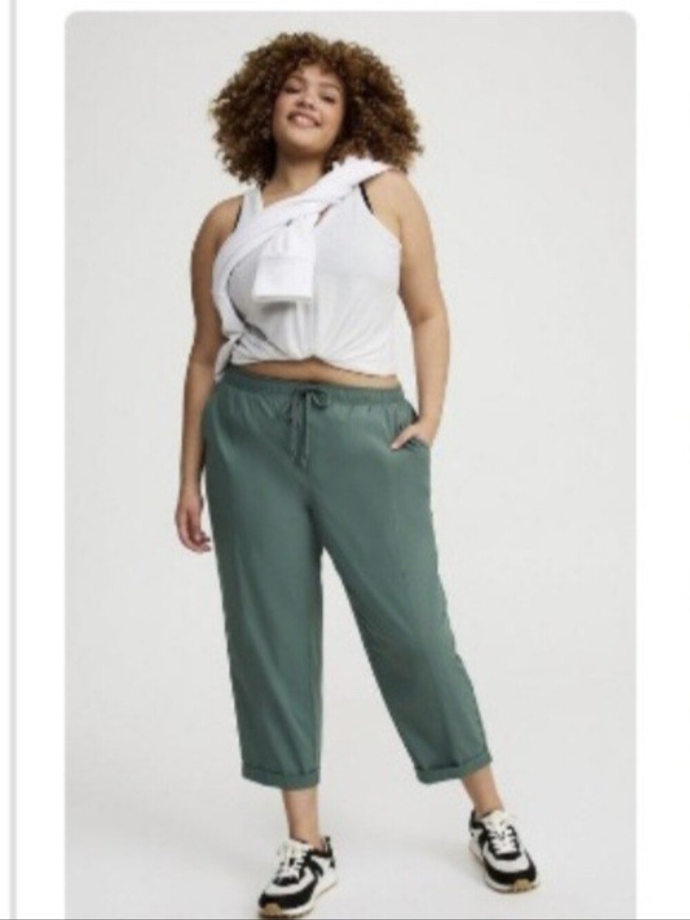 Torrid Tru Ripstop Pull-On Full Length Active Pant Green Plus Size 4 (4X =26)
